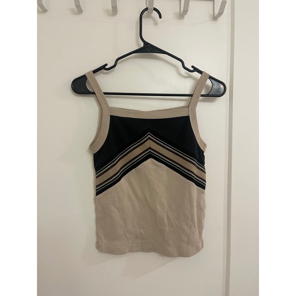 Vintage 90s Brown Tank Top Preppy Old Money Dark Academia Retro